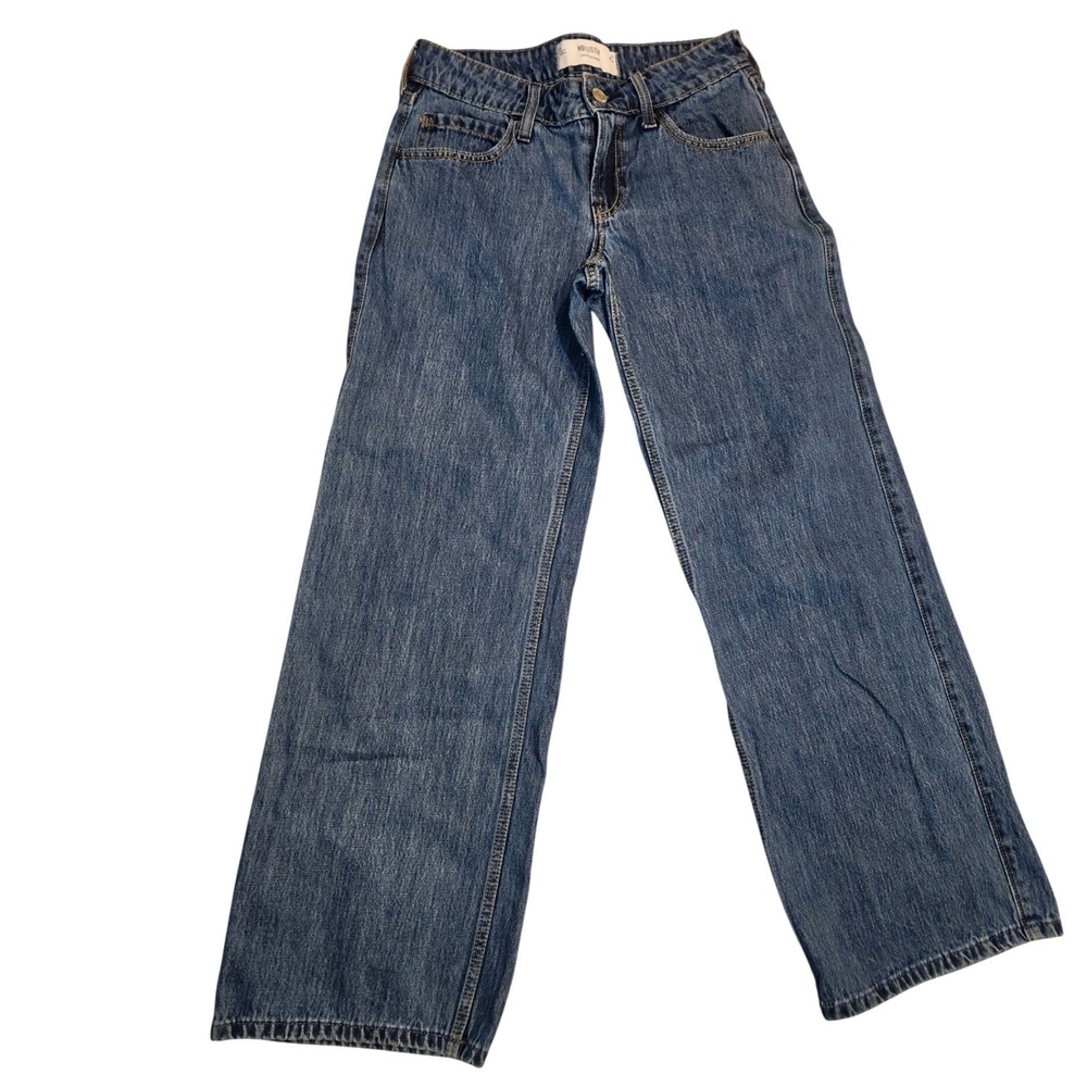 Hollister Low-Rise Baggy Blue Wide Leg Denim 25 hip hop retro skater California